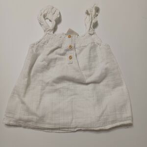 AG Jean Adriano Goldschmied Girl 3T Camisole White Ruffled Spaghetti Strap Lined